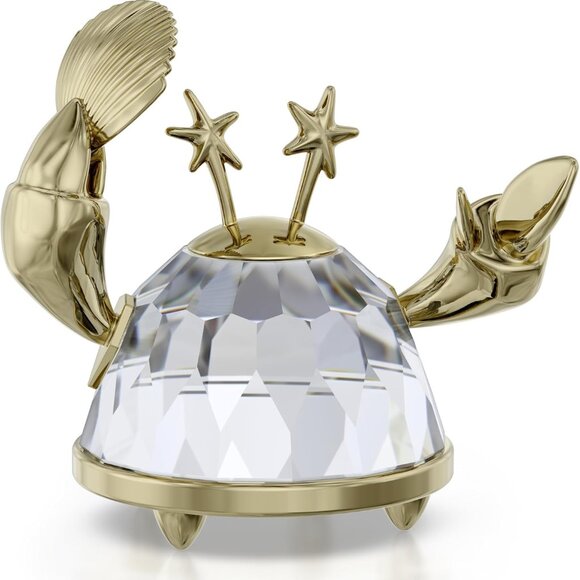 Crystal Zodiac Cancer Figurine Genuine Swarovski in Gold Tone Brand New In BOX! - Picture 1 of 4